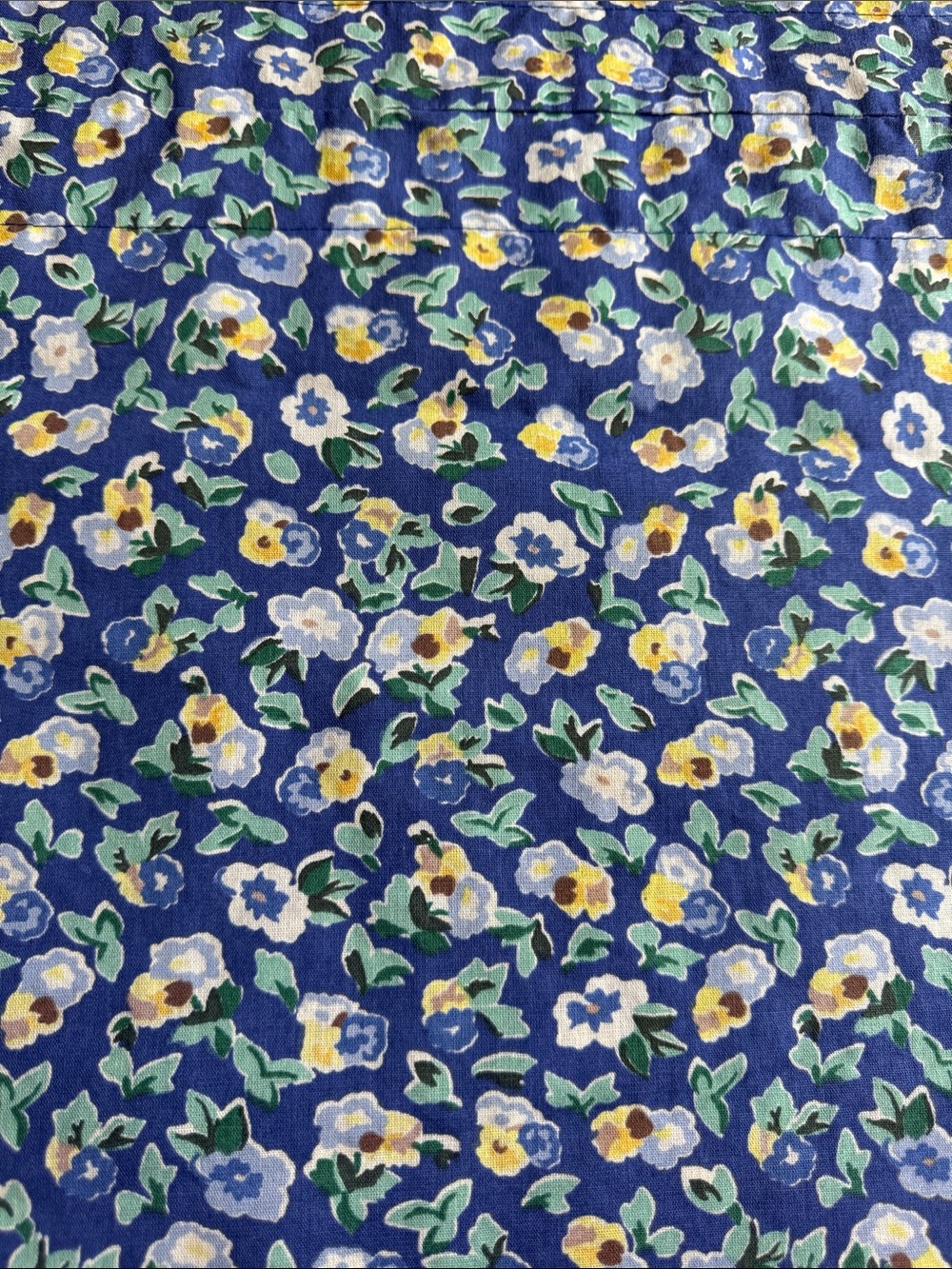 Vintage Laura Ashley Polyanthus Sapphire Floral Window Valances set of 3